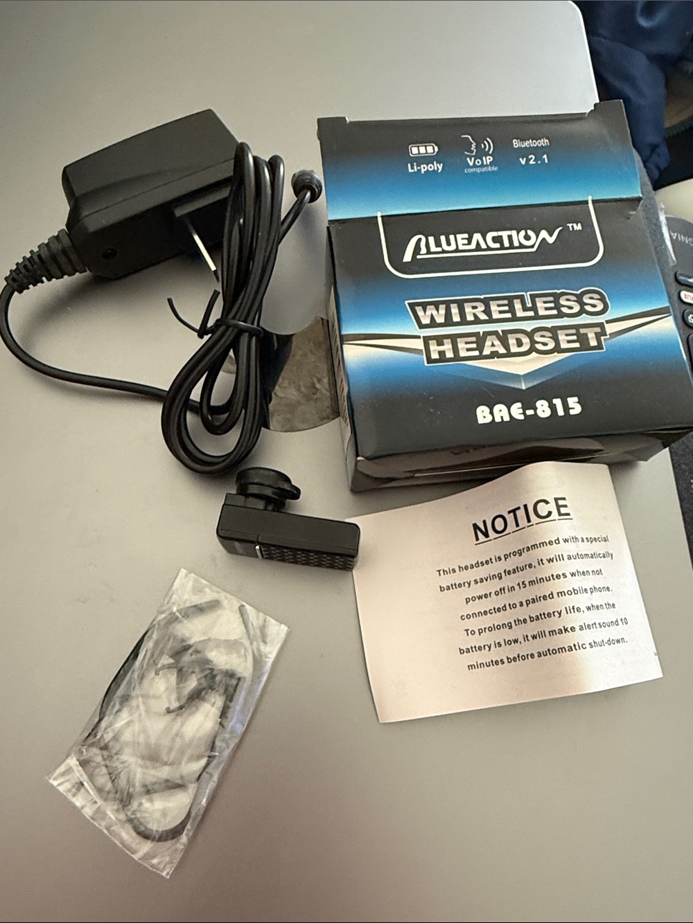 BlueAction BAE-815 Wireless Bluetooth Headset VoIP Compatible